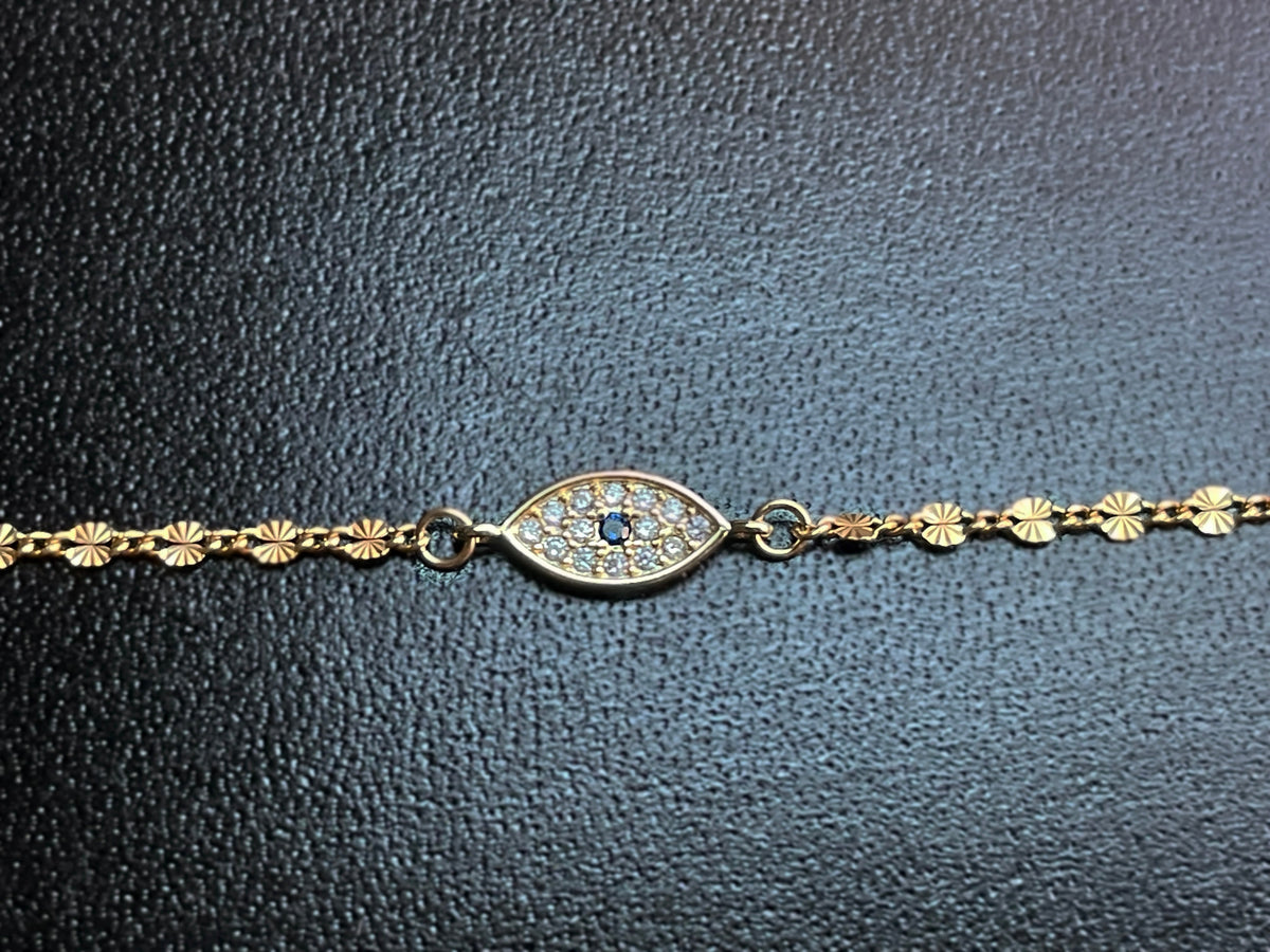 Angel Eye Amulet Bracelet - Gold