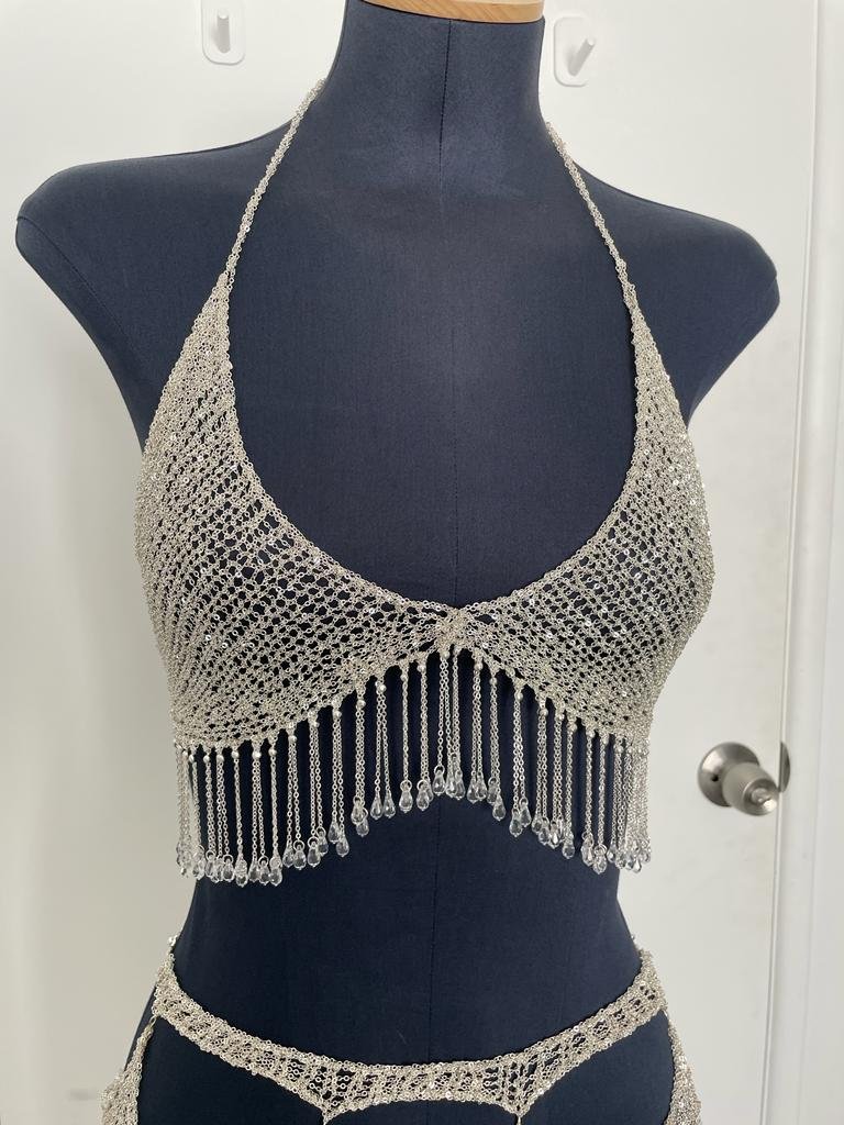 Crystal Fringe Bikini Set