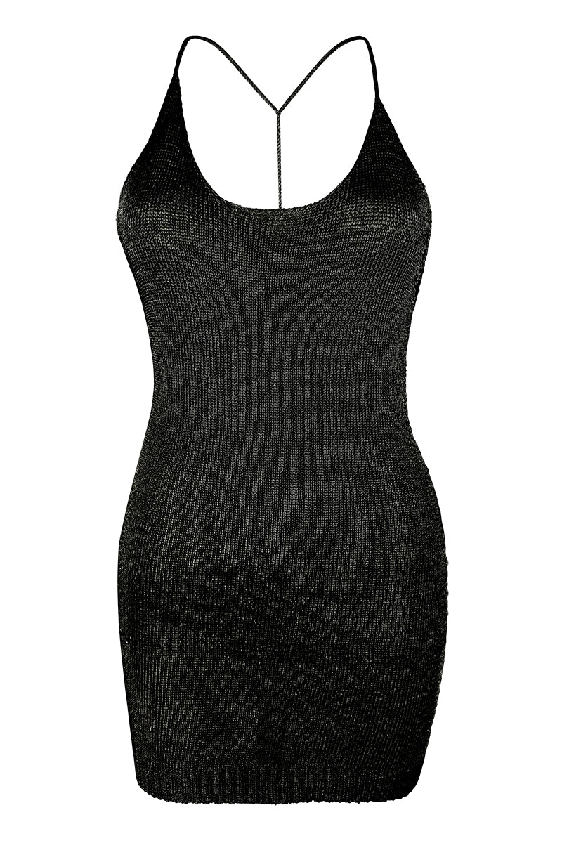 Sparkly Yarn Knit Mini Dress