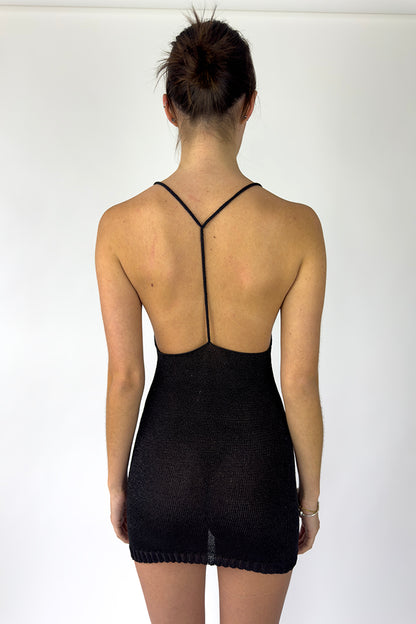 Sparkly Yarn Knit Mini Dress
