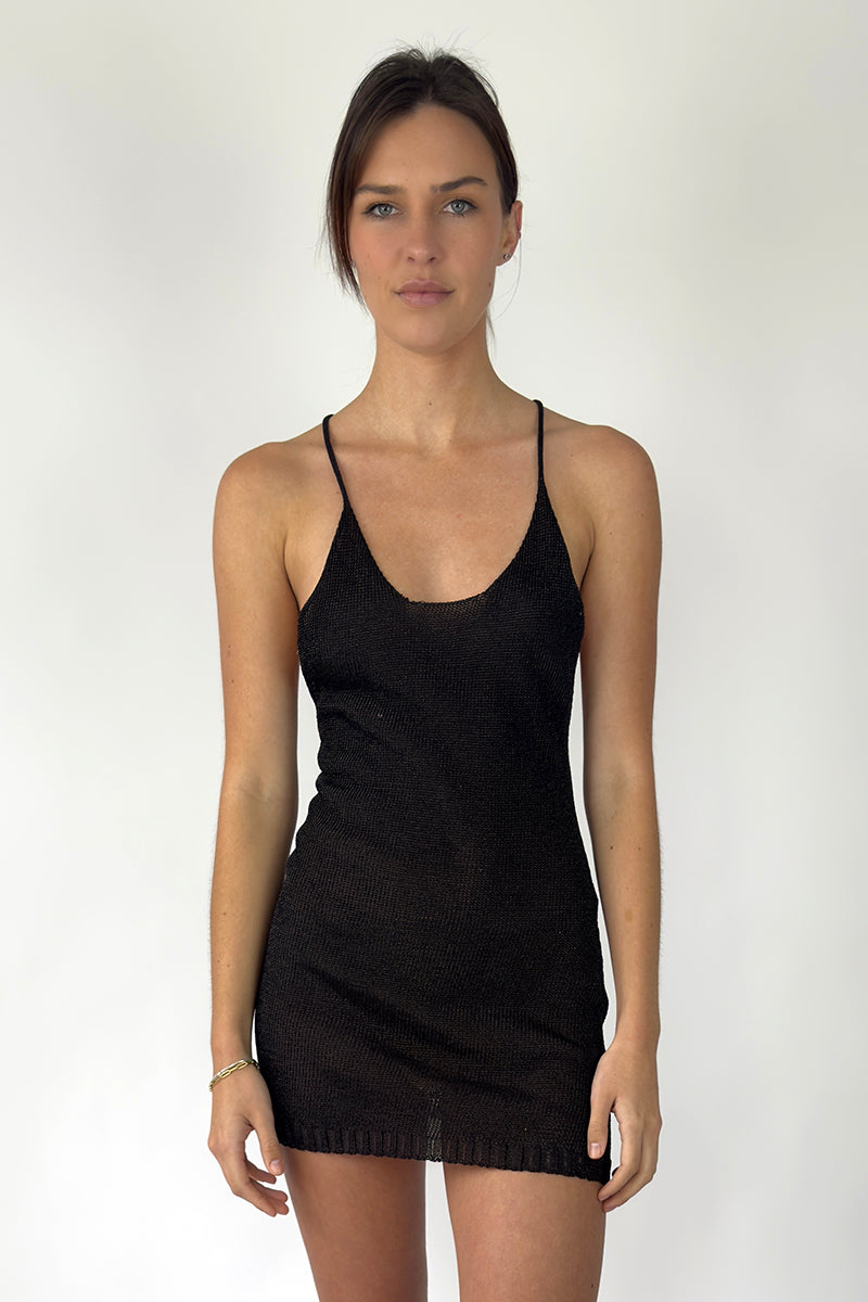 Sparkly Yarn Knit Mini Dress