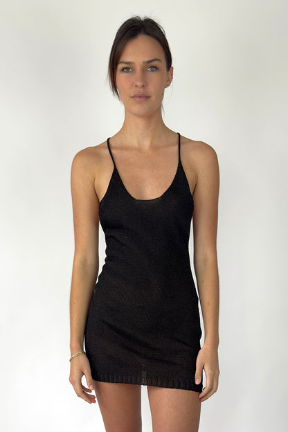 Sparkly Yarn Knit Mini Dress