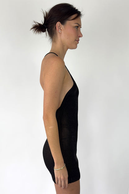 Sparkly Yarn Knit Mini Dress