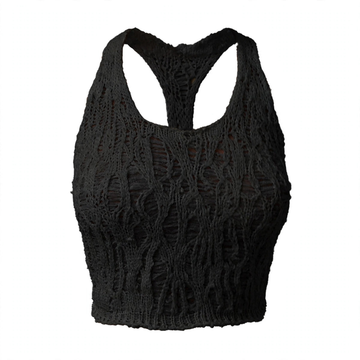 Fitzgerald Racerback Crop - black ghost