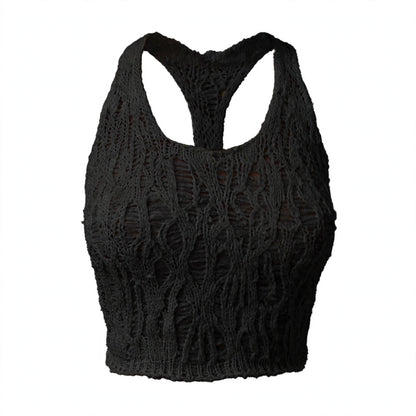 Fitzgerald Racerback Crop - black ghost