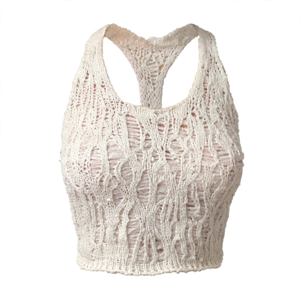 Fitzgerald Racerback Crop - ivory ghost