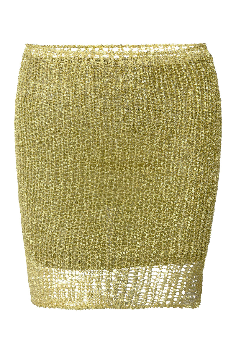 Metal Chain Mini Skirt