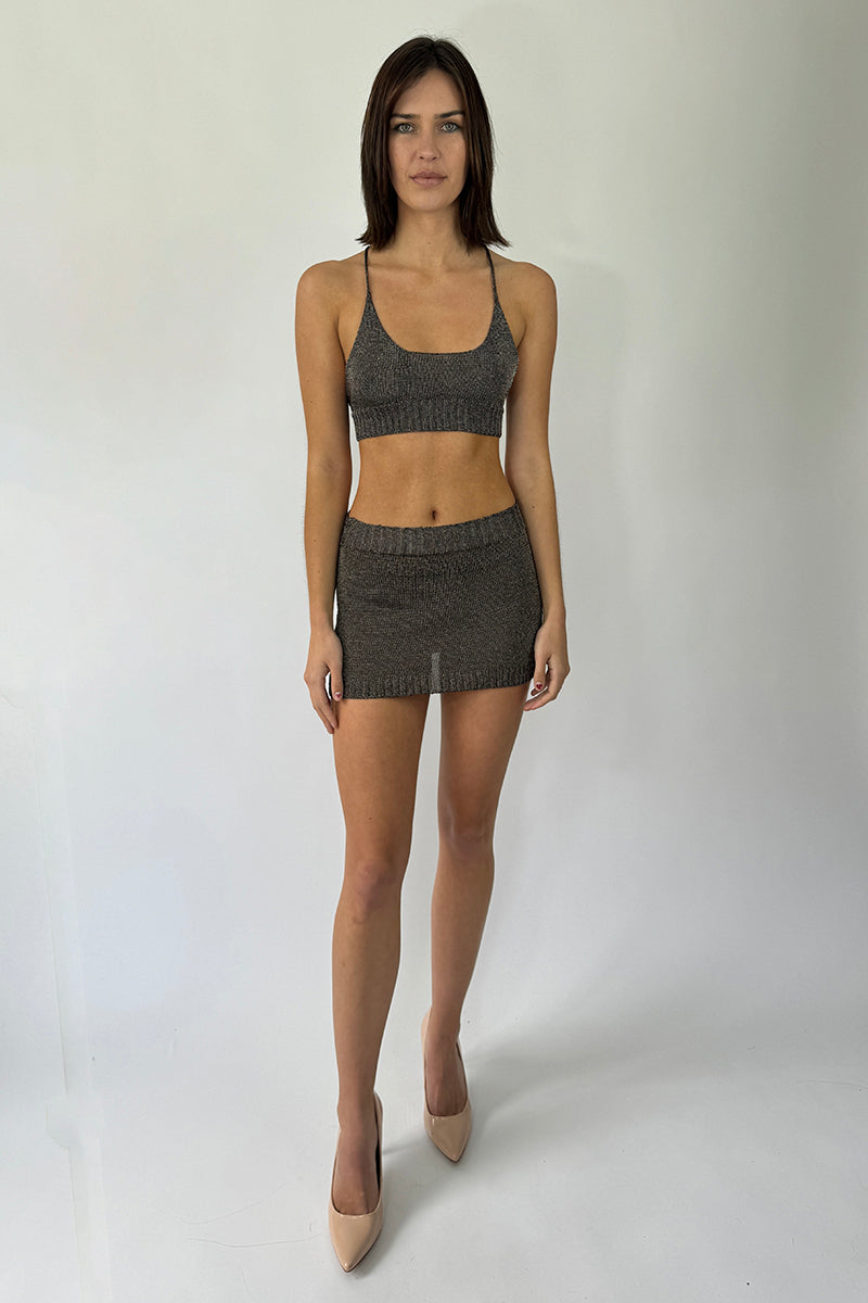 Sparkly Yarn Knit Bralette
