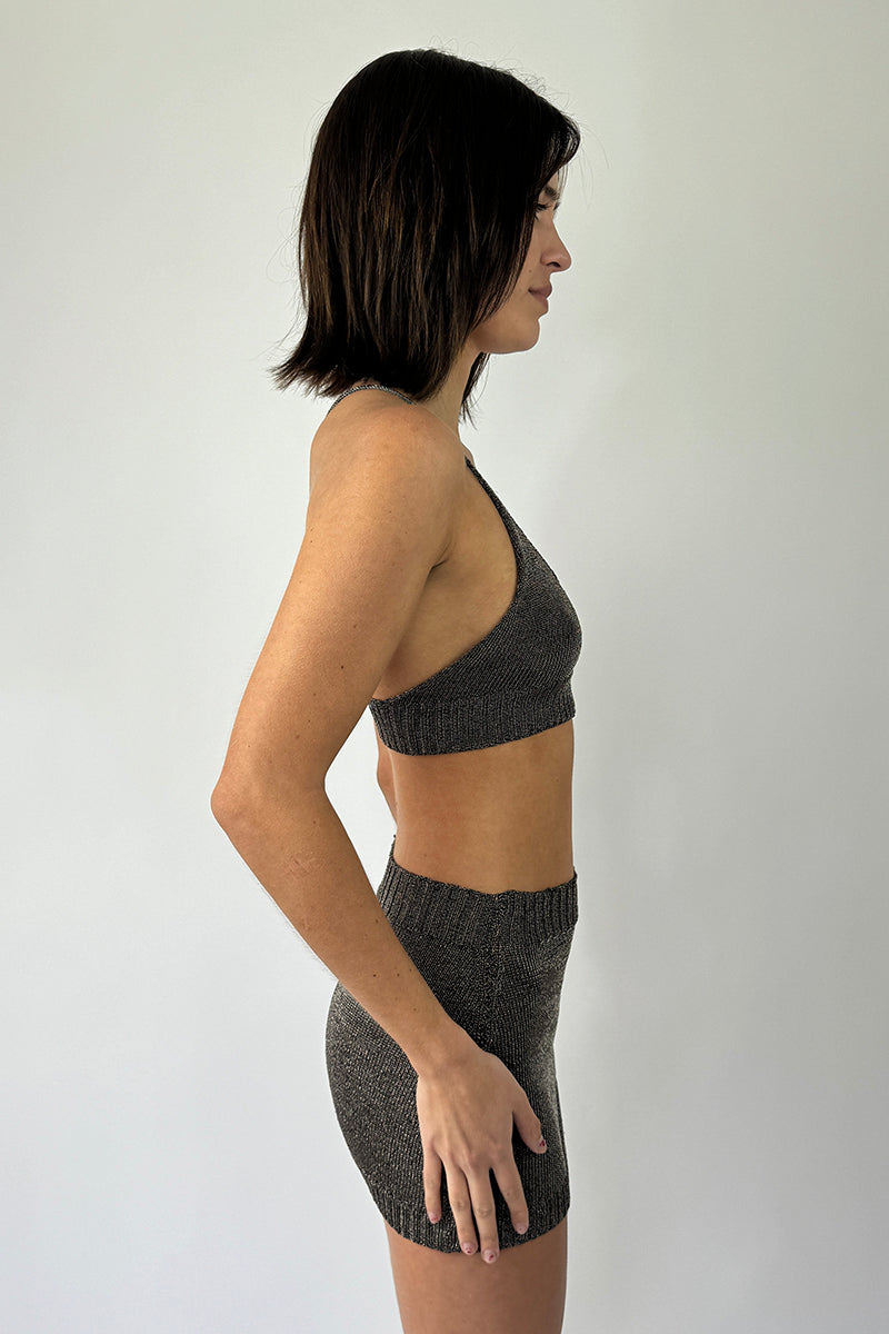 Sparkly Yarn Knit Bralette