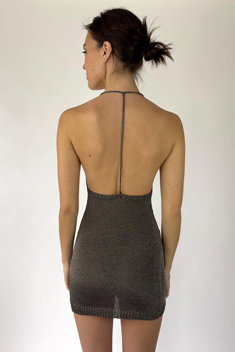 Sparkly Yarn Knit Mini Dress