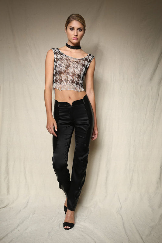 Chain Houndstooth Tank