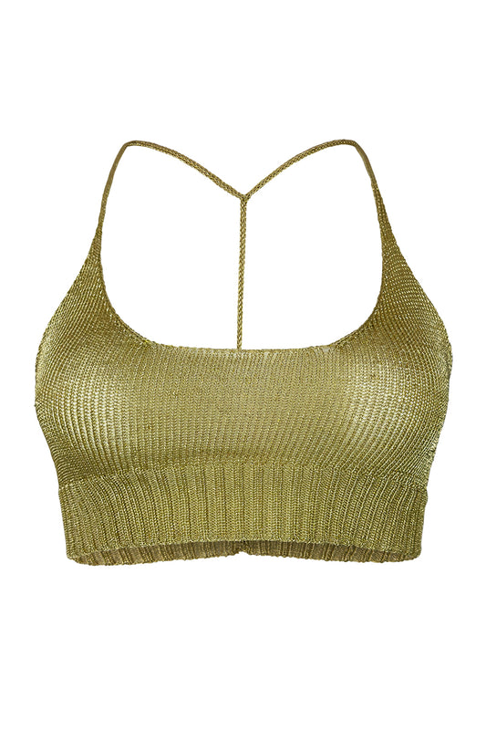 Sparkly Yarn Knit Bralette