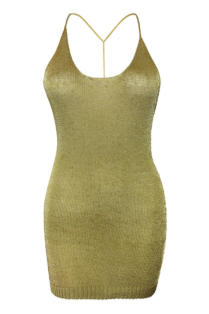 Sparkly Yarn Knit Mini Dress
