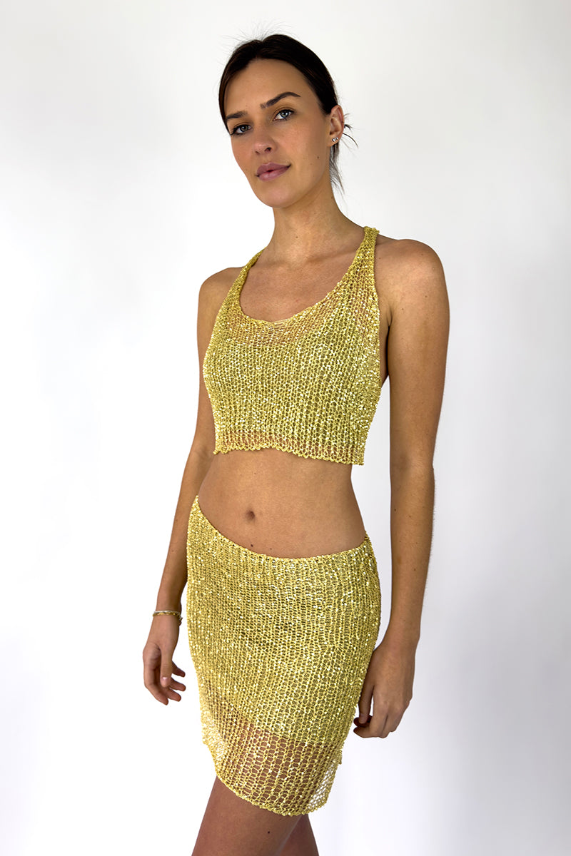 Metal Crop Top