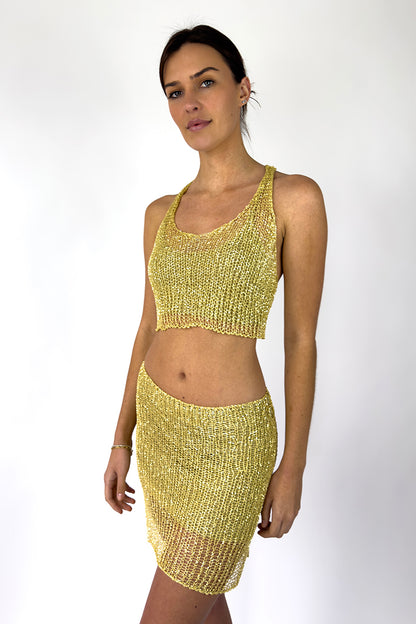 Metal Crop Top