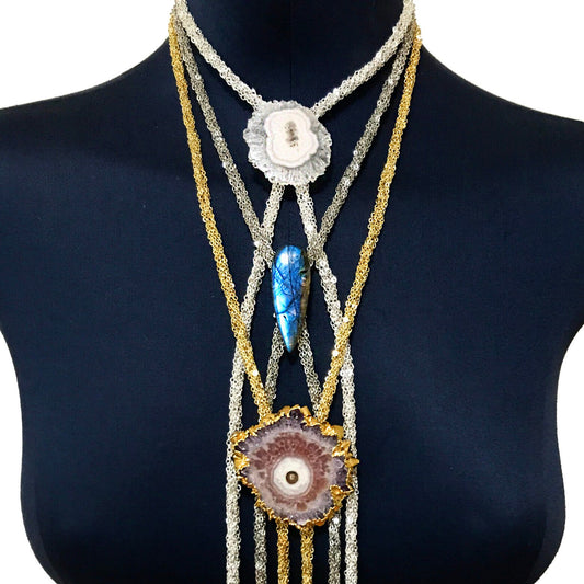 Gemstone Chain Bolo Tie Laureate