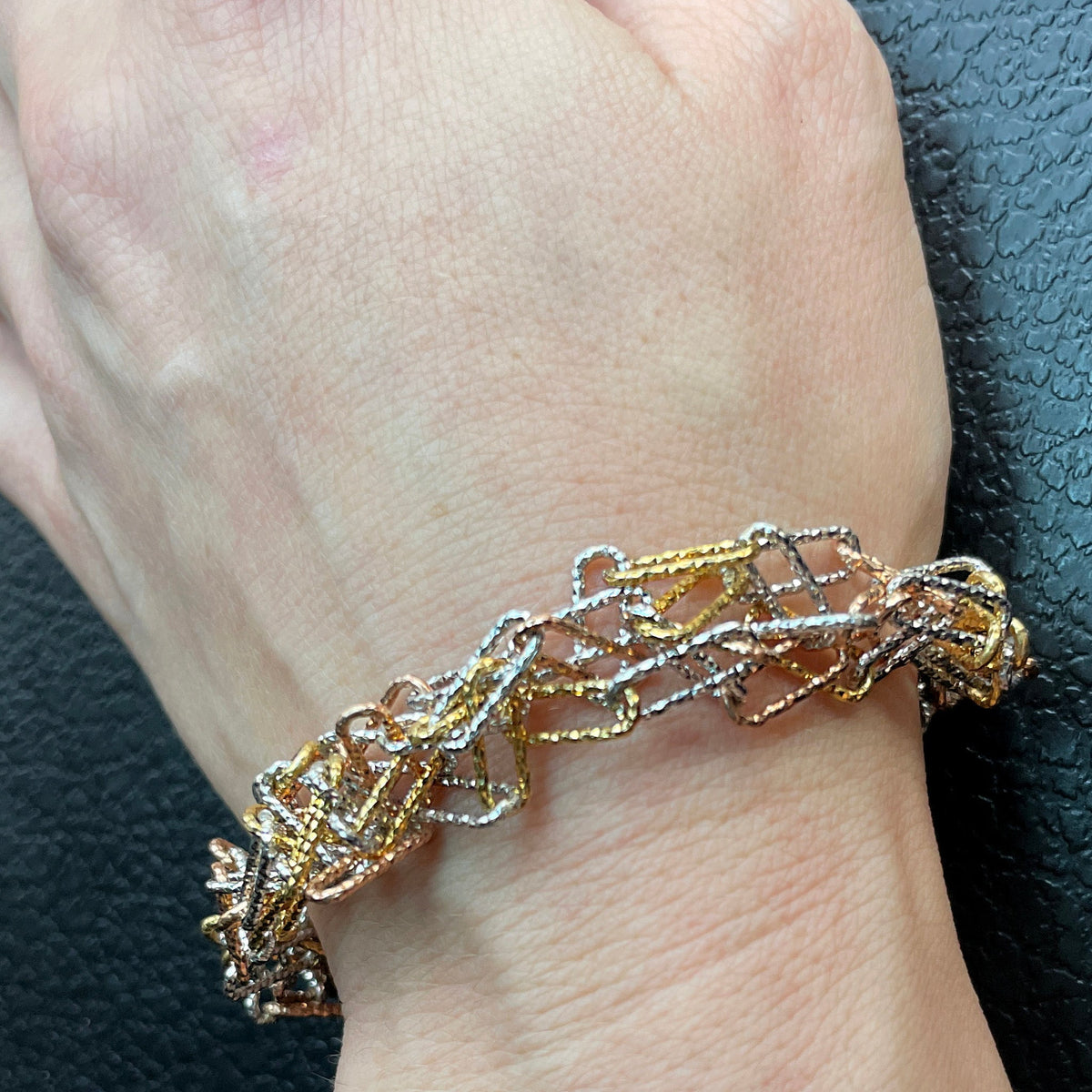 Rainbow Vermeil Paperclip Bracelet