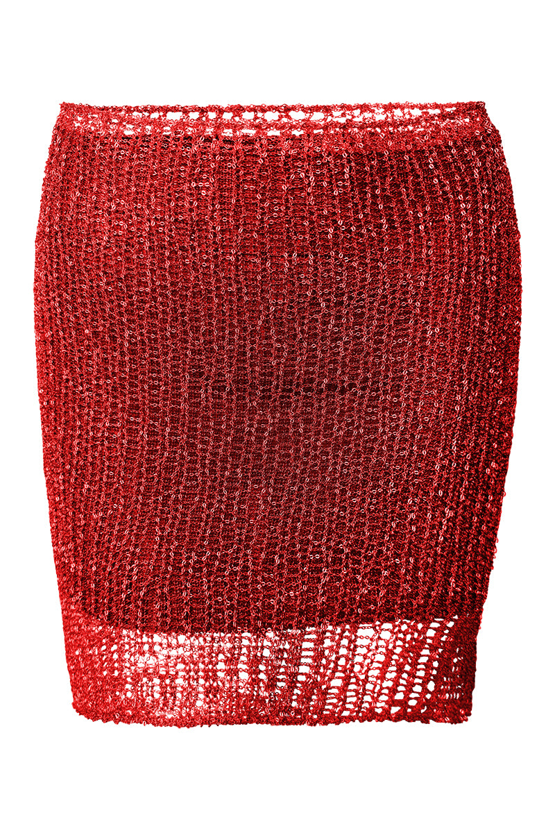 Metal Chain Mini Skirt