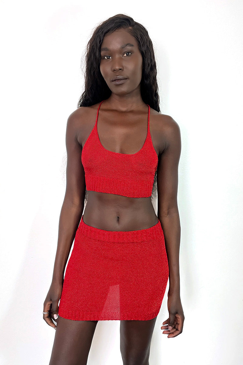 Sparkly Yarn Knit Bralette