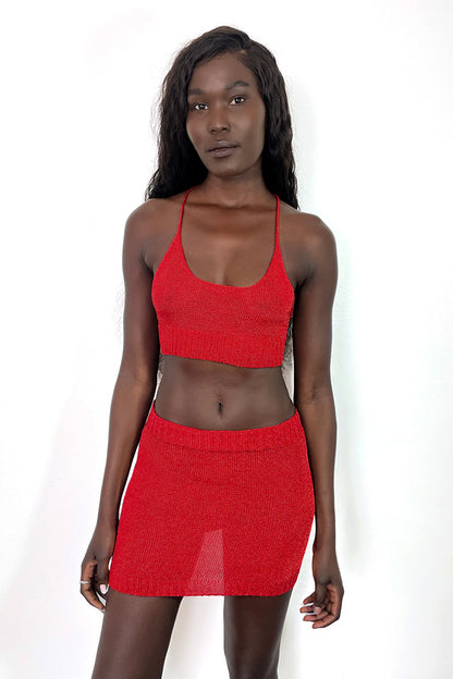 Sparkly Yarn Knit Bralette