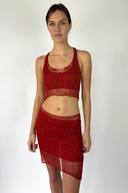 Metal Chain Mini Skirt