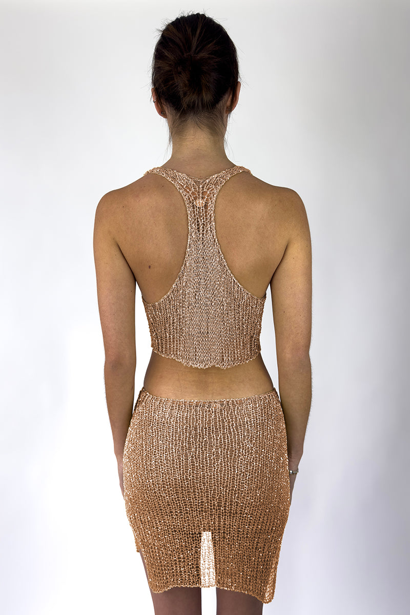 Metal Chain Mini Skirt