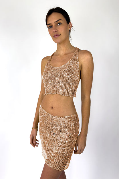 Metal Chain Mini Skirt