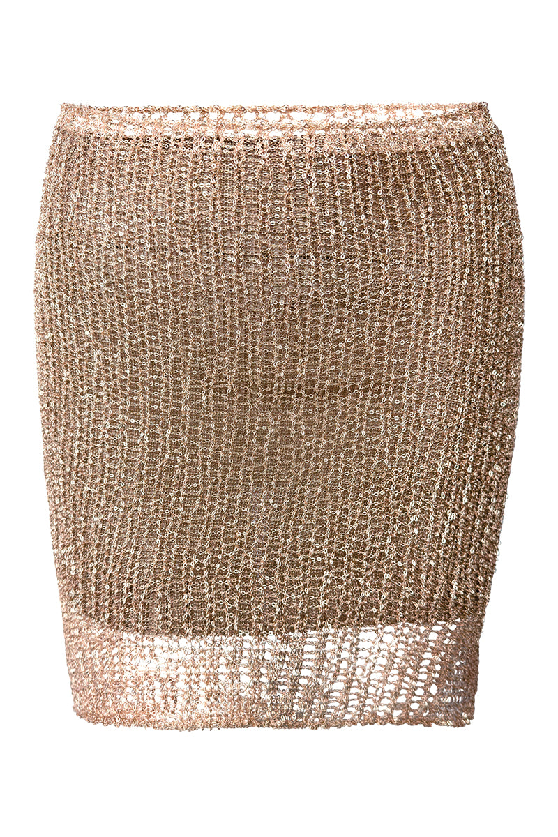 Metal Chain Mini Skirt