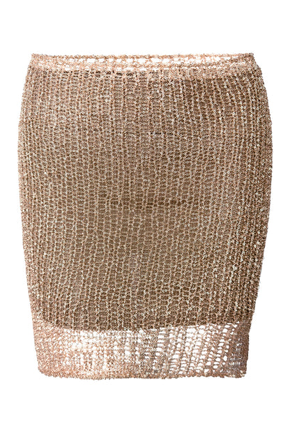 Metal Chain Mini Skirt