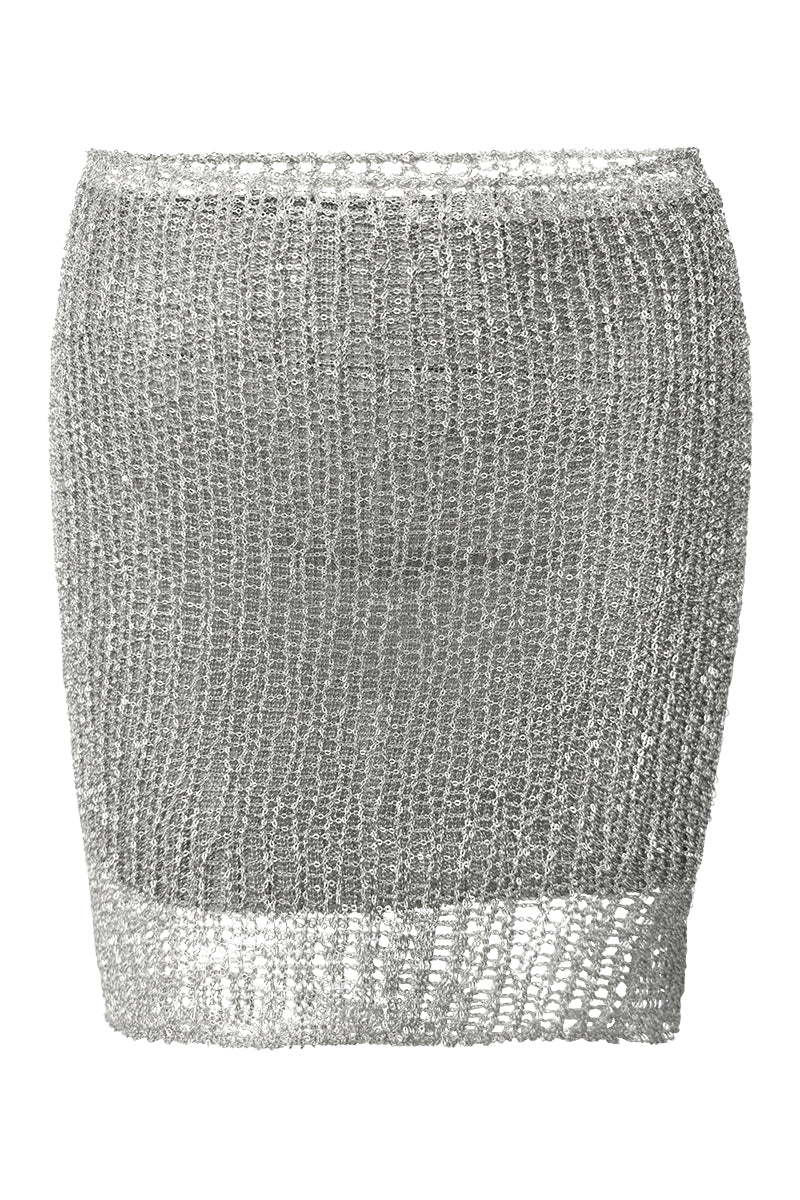 Metal Chain Mini Skirt
