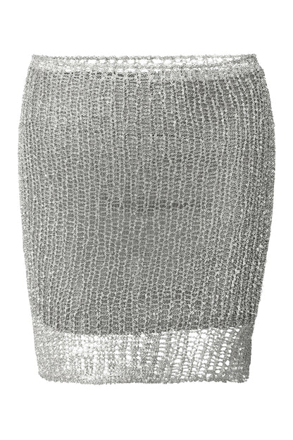 Metal Chain Mini Skirt
