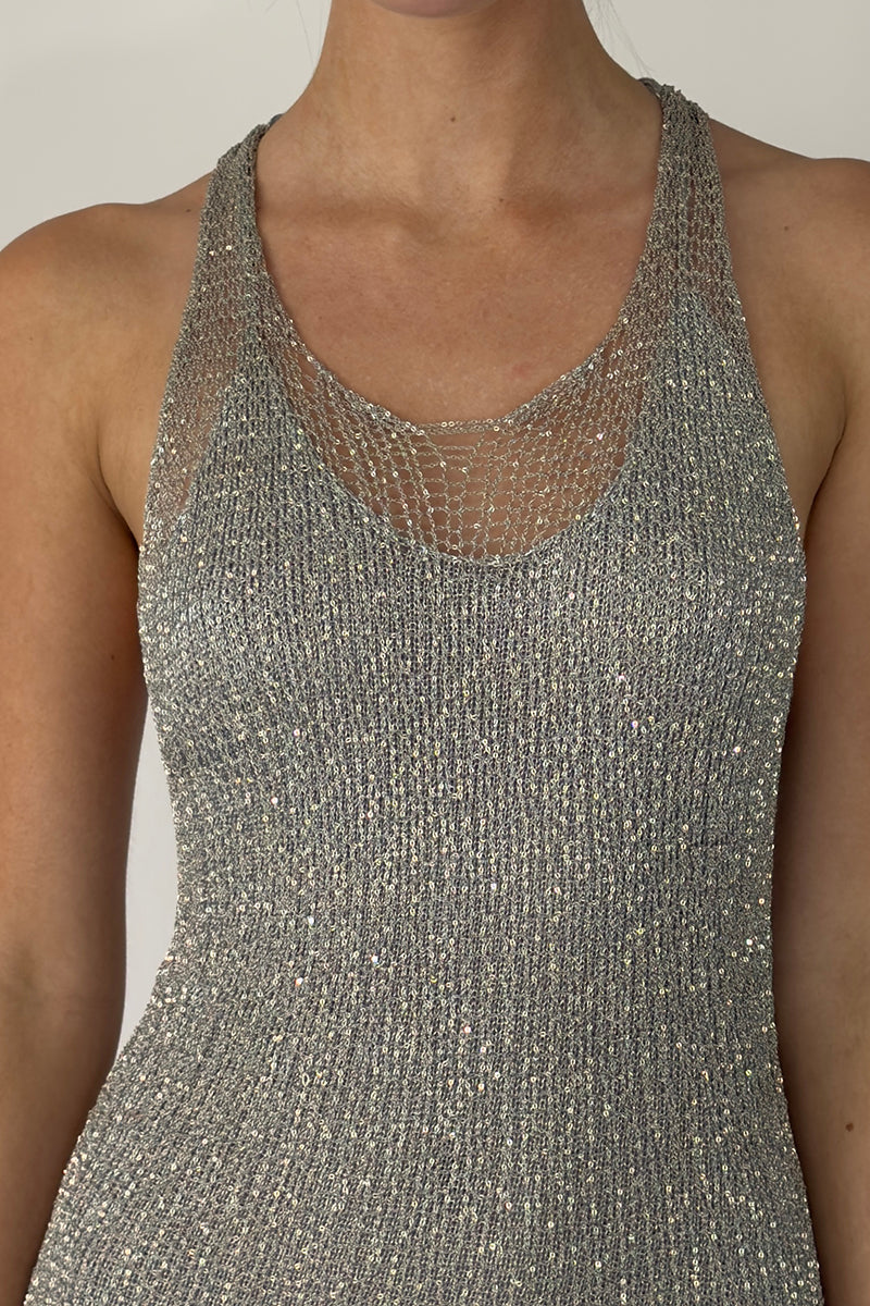 Metal Mini Dress - Chainmail Style