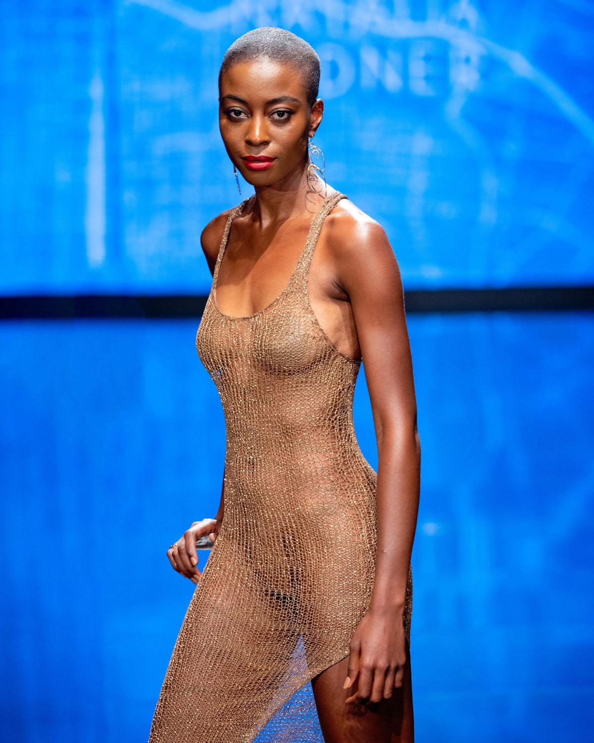 Stretch Metal Gown