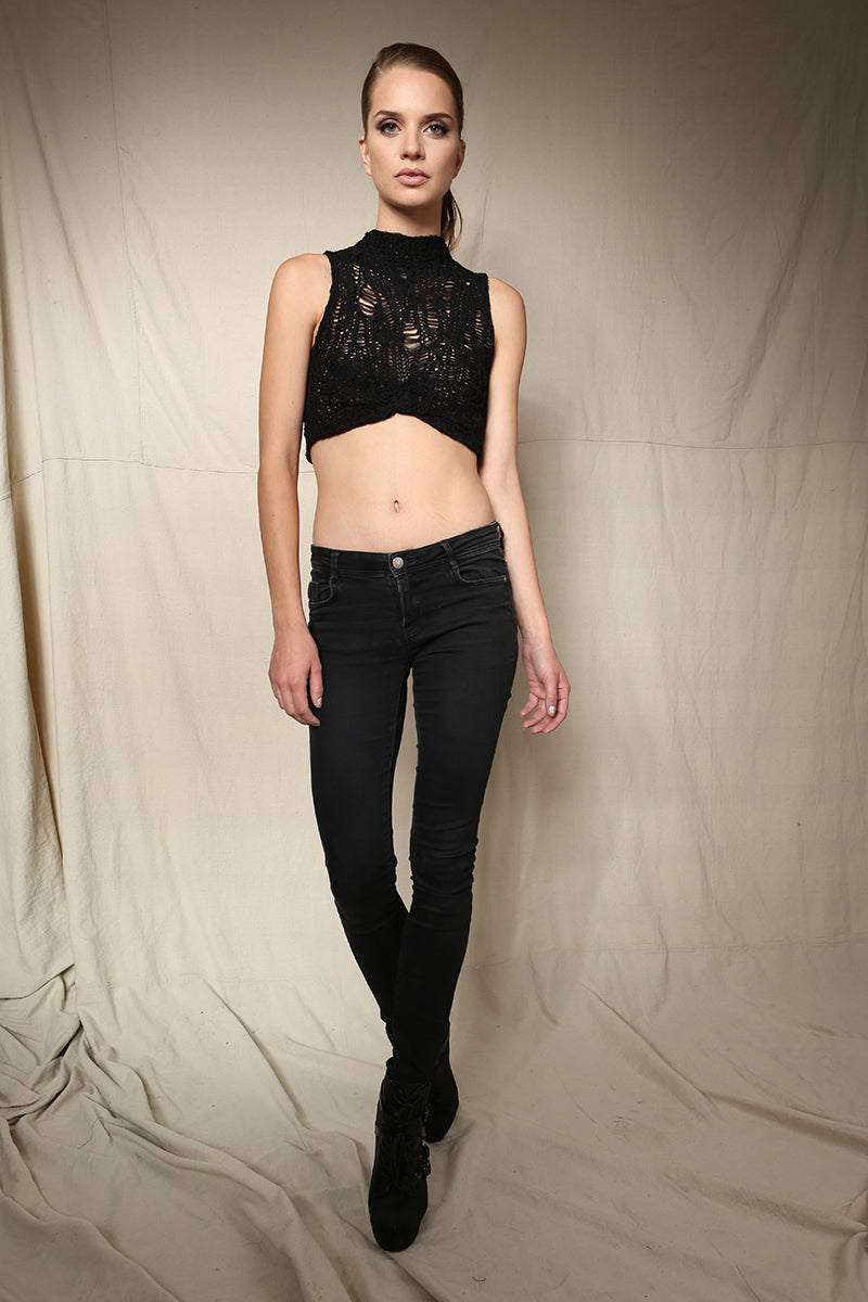 Hemingway Mock Turtleneck Crop
