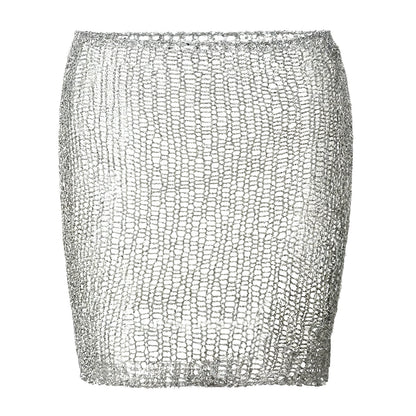 Metal Chain Mini Skirt