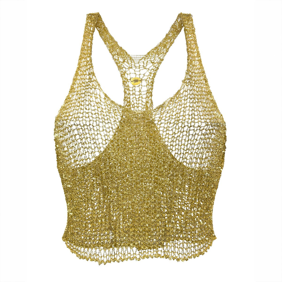 Metal Crop Top - Gold