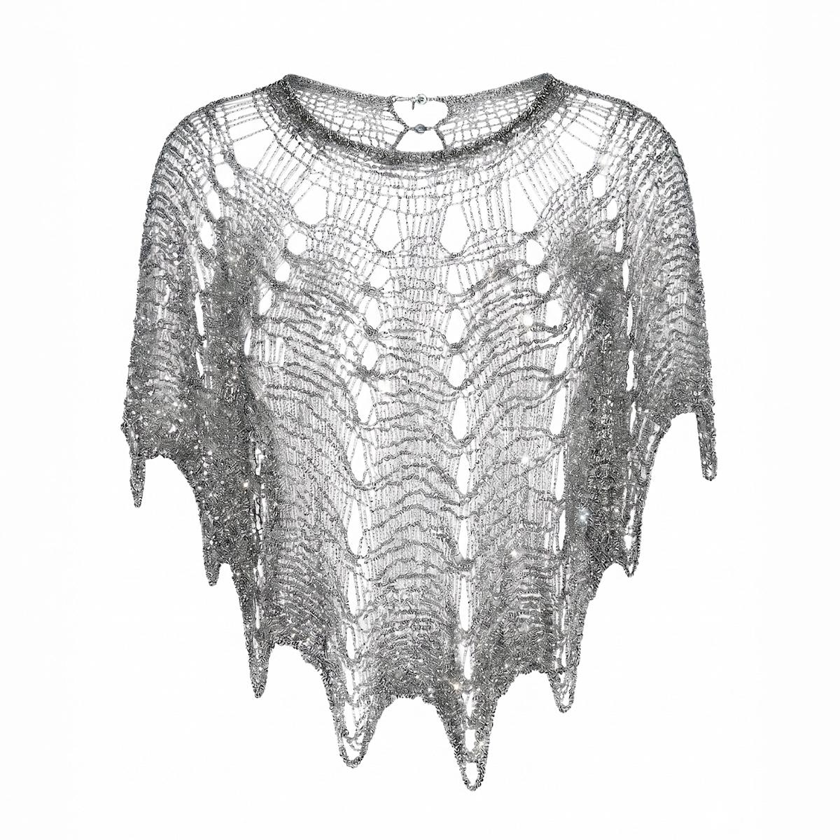Metal Marilyn Flare Capelet - Rhodium