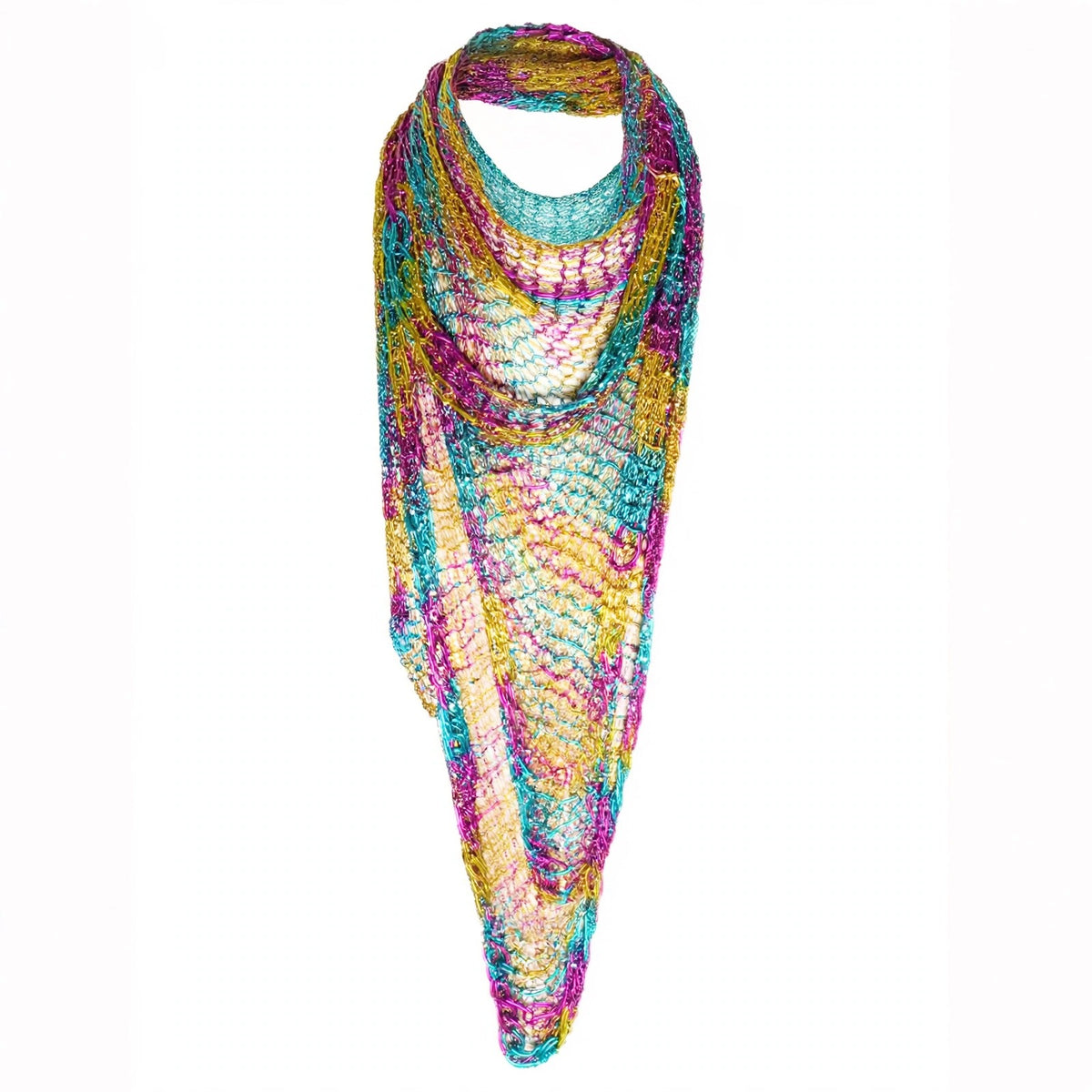 Stretch Metal Shawl - Rainbow