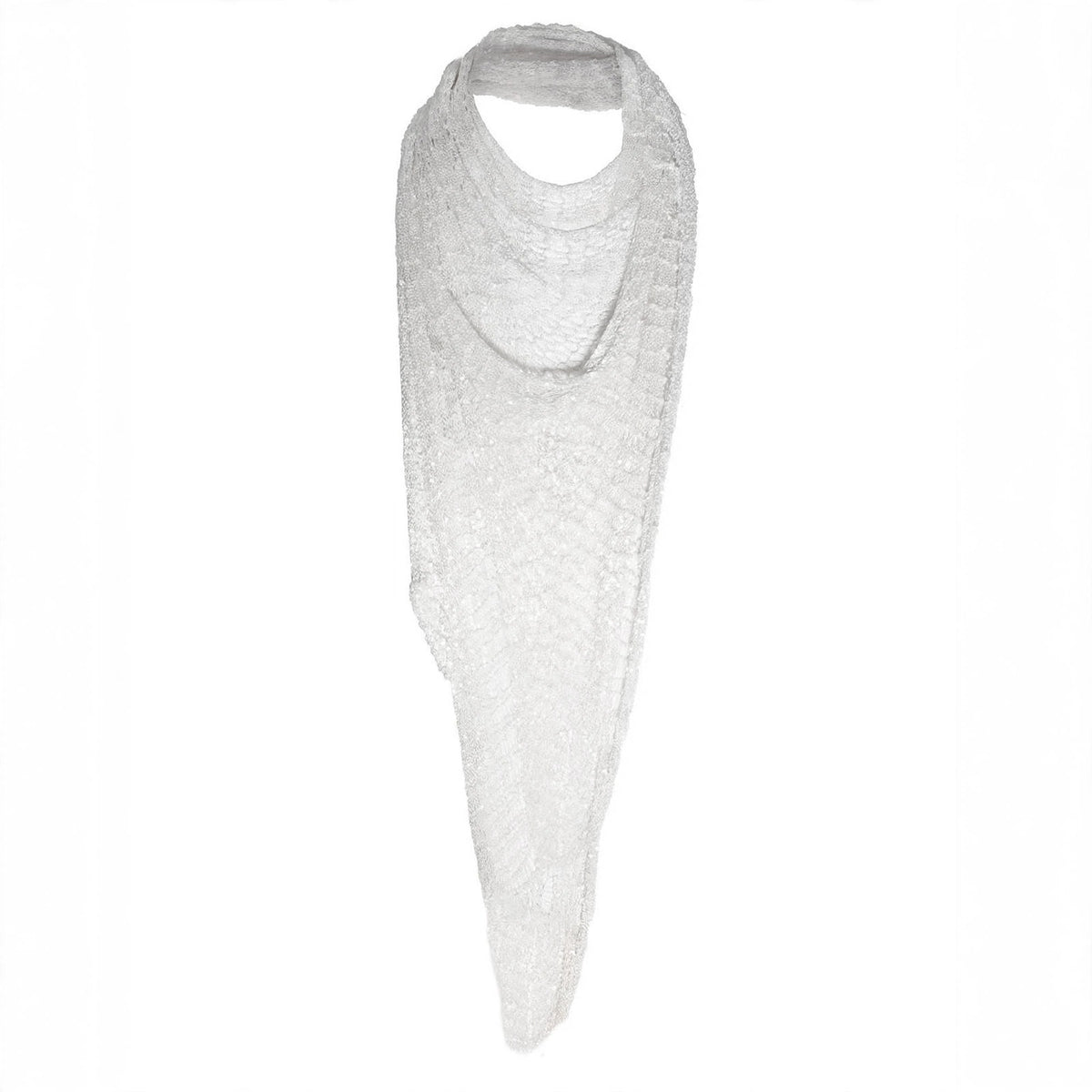 Stretch Metal Shawl - White