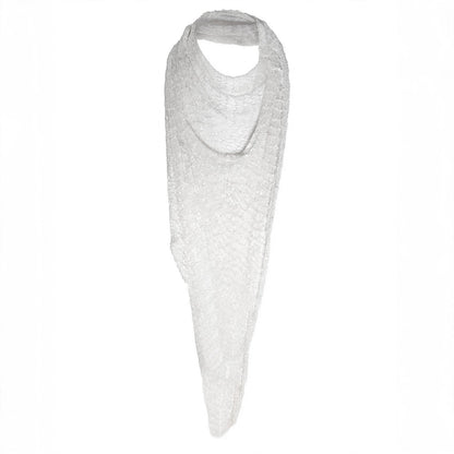 Stretch Metal Shawl - White