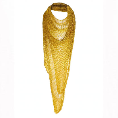 Stretch Metal Shawl - Yellow Gold