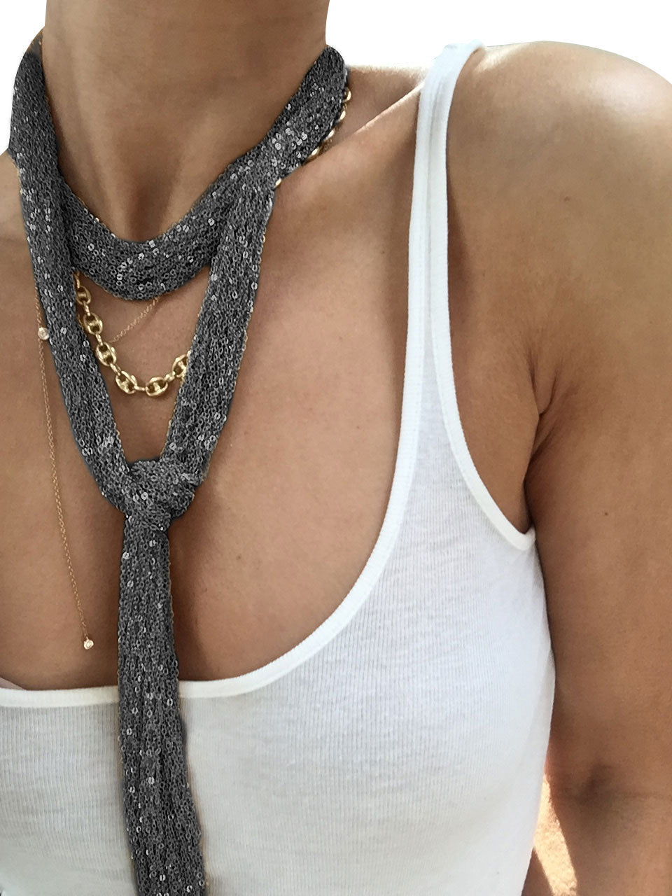 Chain Skinny Scarf