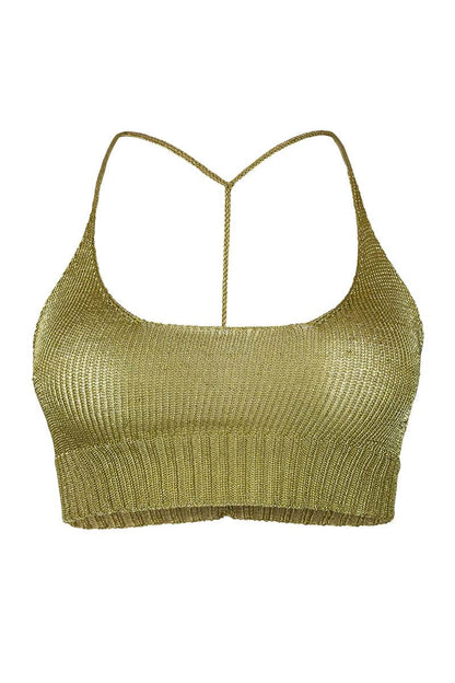 Sparkly Yarn Knit Bralette