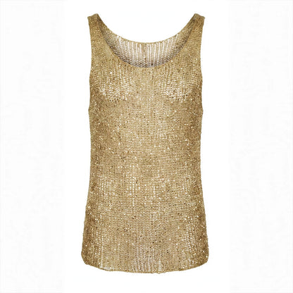 Metal Unisex Tank Top - Light Gold