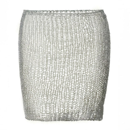 Metal Chain Mini Skirt