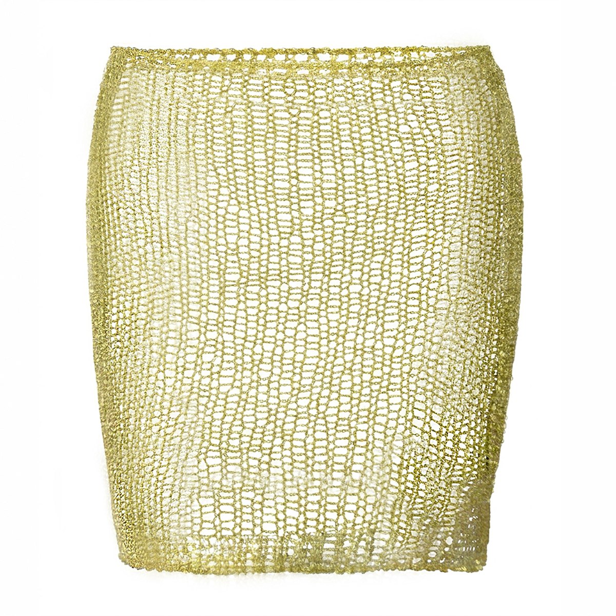 Metal Chain Mini Skirt - Gold