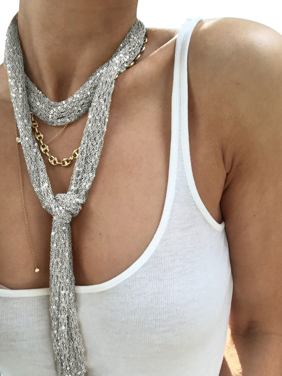 Vaak gesproken Draaien burgemeester Fine Jewelry - Chain Mesh Scarf Necklace - Natalia Fedner Metal Couture